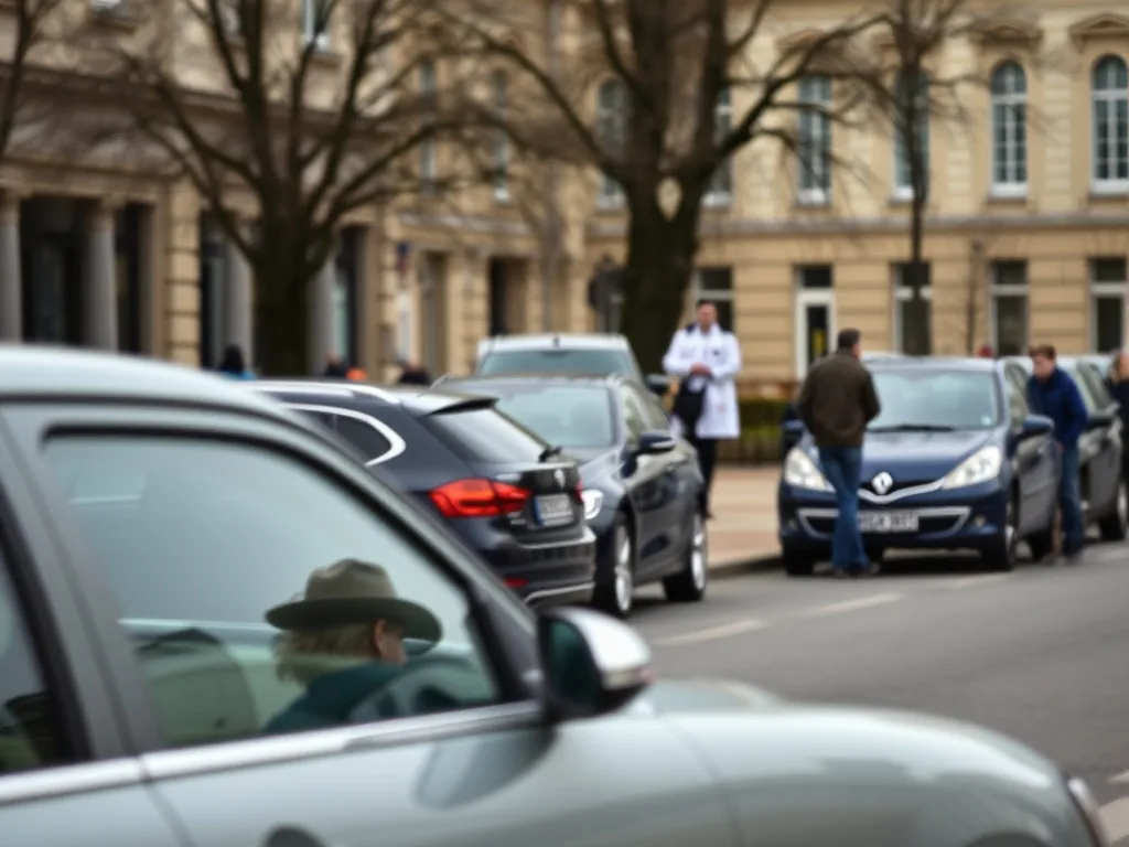 Façade de l'auto-école Aupée à Bayeux, avec une voiture d'apprentissage garée devant