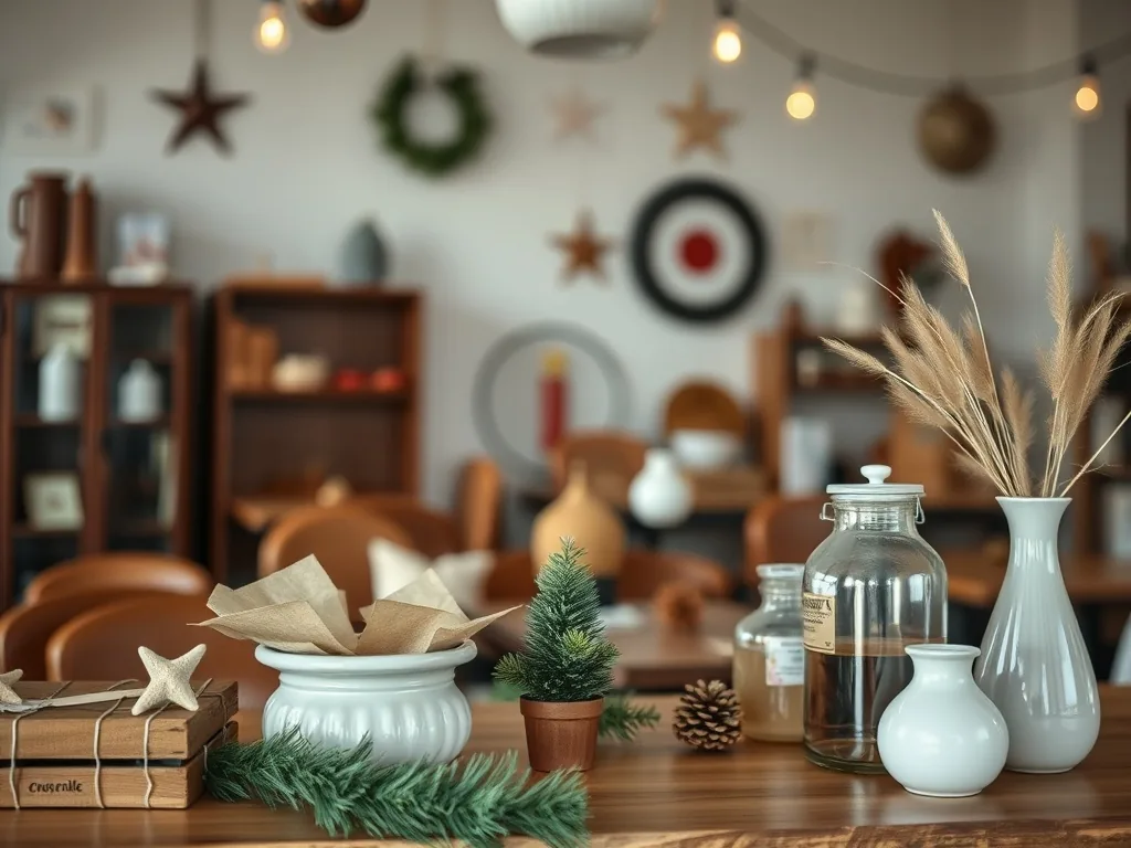 Décoration de Noël professionnelle dans un hall d'entreprise, sapin blanc élégant orné de boules dorées et guirlandes lumineuses