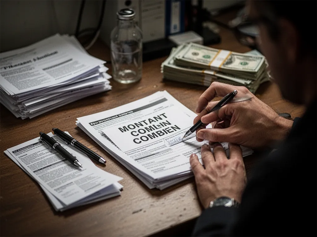 Calculatrice et bulletins de salaire illustrant les différents dispositifs de rémunération de formation professionnelle