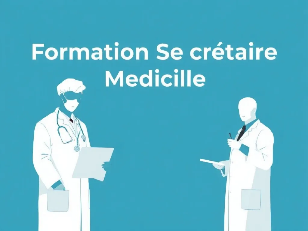 Une secrétaire médicale souriante au bureau d'accueil d'un cabinet médical marseillais, téléphone à l'oreille, écran d'ordinateur affichant un dossier patient en arrière-plan